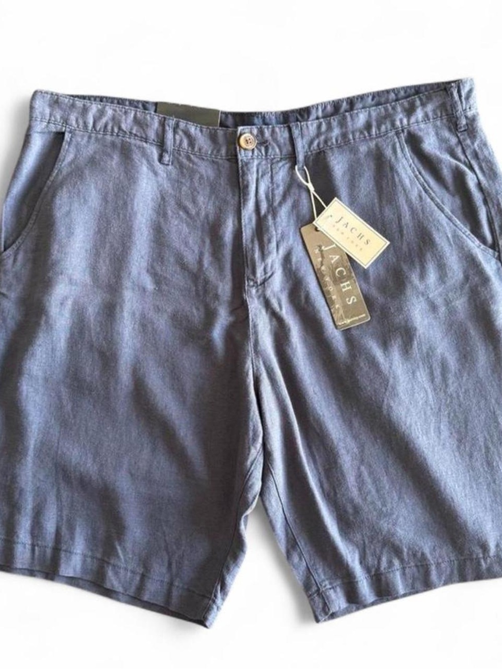 Jachs New York NWT Linen Blend Bleecker Shorts navy blue - coastal preppy